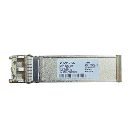 Arista SFP-10G-SR 10GBASE-SR SFP+ Transceiver – 10 Gbps, 850nm, LC Duplex, up to 300m Reach