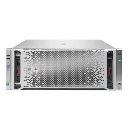 Front view of HPE ProLiant DL580 Gen9 with 10x2.5" drive bays and bezel cover installed.