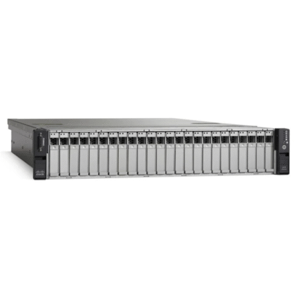 Front view of Cisco UCS C240 M3 rack server with 24x 2.5-inch drive bays