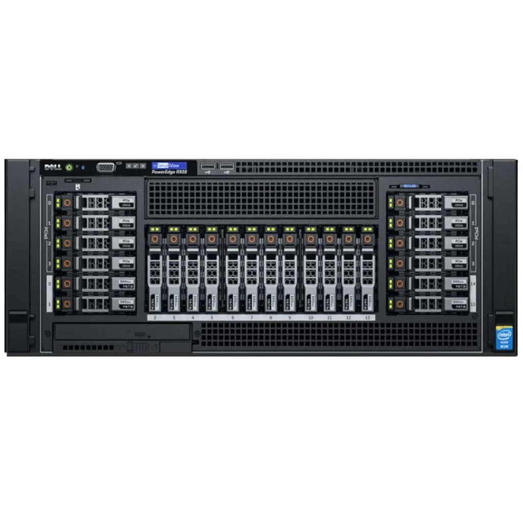 Front view of DELL EMC PowerEdge R930 with 24x2.5" drive bays.