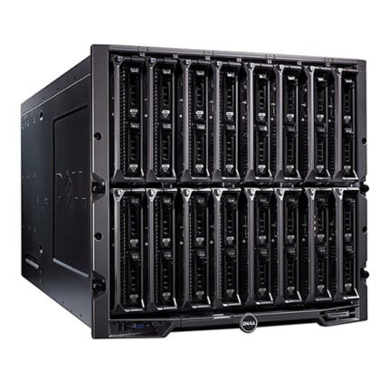 Dell PowerEdge M1000e Blade Chassis with modular blades, built for scalable and energy-efficient enterprise computing in dense data center environments.