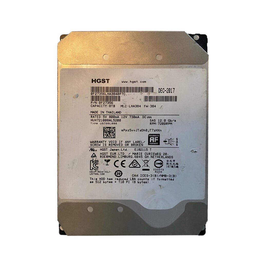 HGST 8TB SAS 12Gbps 7.2K 3.5inch Hard