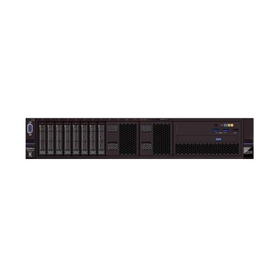 Front view of Lenovo System x3650 M5 8x2.5" rack server featuring 1U design with eight 2.5-inch hot-swappable drive bays for high-density storage.
