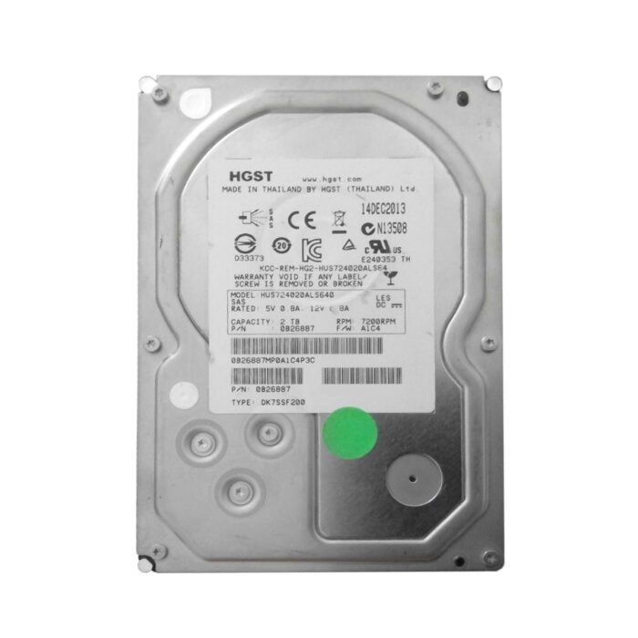 HGST 0B26887 2TB SAS 6Gbps 7.2K 3.5inch Hard