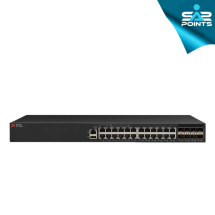 Brocade ICX 7250-24 managed switch with 24 Gigabit Ethernet ports and stackable design
