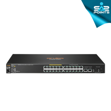 Image of Aruba 2530-24-PoE+ (J9779A) switch featuring 24 Gigabit PoE+ ports for business networking.