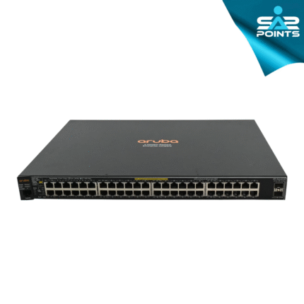 Aruba 2530 48G PoE+ 2SFP+ switch (J9853A) front view with ports.