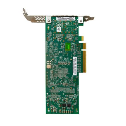 Rear view of Dell 0H8T43 QLE2662 Dual-Port 16Gbps network card
