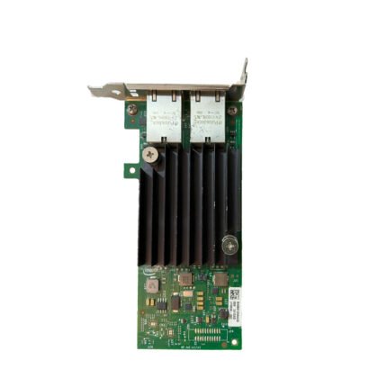 Front view of Dell 0C4D5P Intel X550-T2 Dual Port 10G network card showing two LAN Ethernet ports.