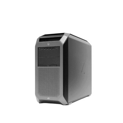 Front view of HP Z8 G4 Dual Xeon workstation with top-tier graphics and storage