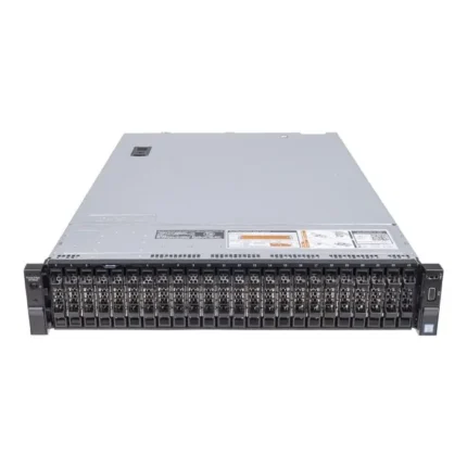 Front view of Dell EMC PowerEdge R730XD 24x2.5" rack server with 24 drive bays