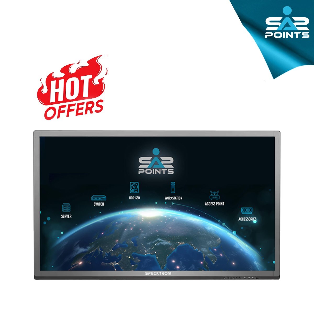 “Specktron TDX-70 Interactive Flat Panel Design display in a modern conference room”