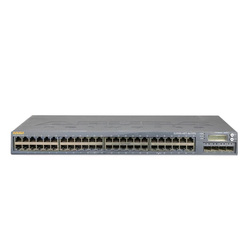 ARUBA S2500 48T enterprise switch with 48 ports and 10Gb uplinks